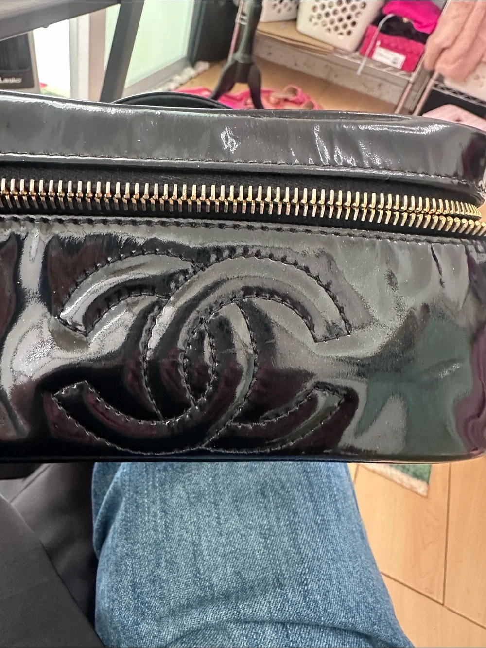 CHANEL patent leather
